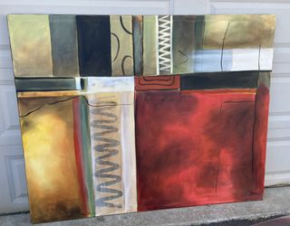 Abstract Art Canvas Hand Signed Painting LARGE 4’ x 5’