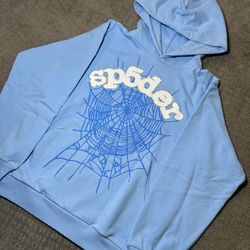 SKY BLUE SPIDER HOODIE