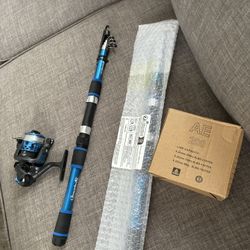 2 Blue Pole Foldable And 2 Reels 