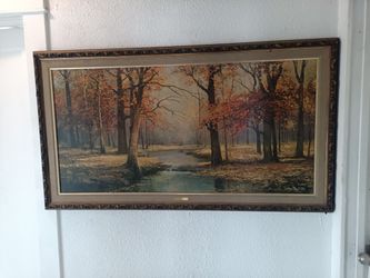 Autumn Golf Robert Wood Framed Art Piece