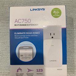 Linksys AC750 RE6250 Dual-Band Wi-Fi Range Extender