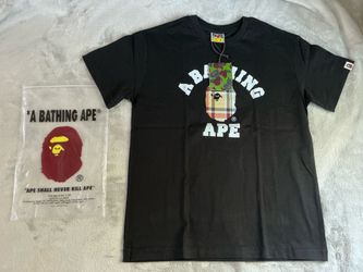 white & black bape tee