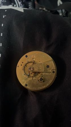 Waltham Grade Sterling 18S 7 Jewels Hunter Pocket Watch Movement -PARTS / REPAIR