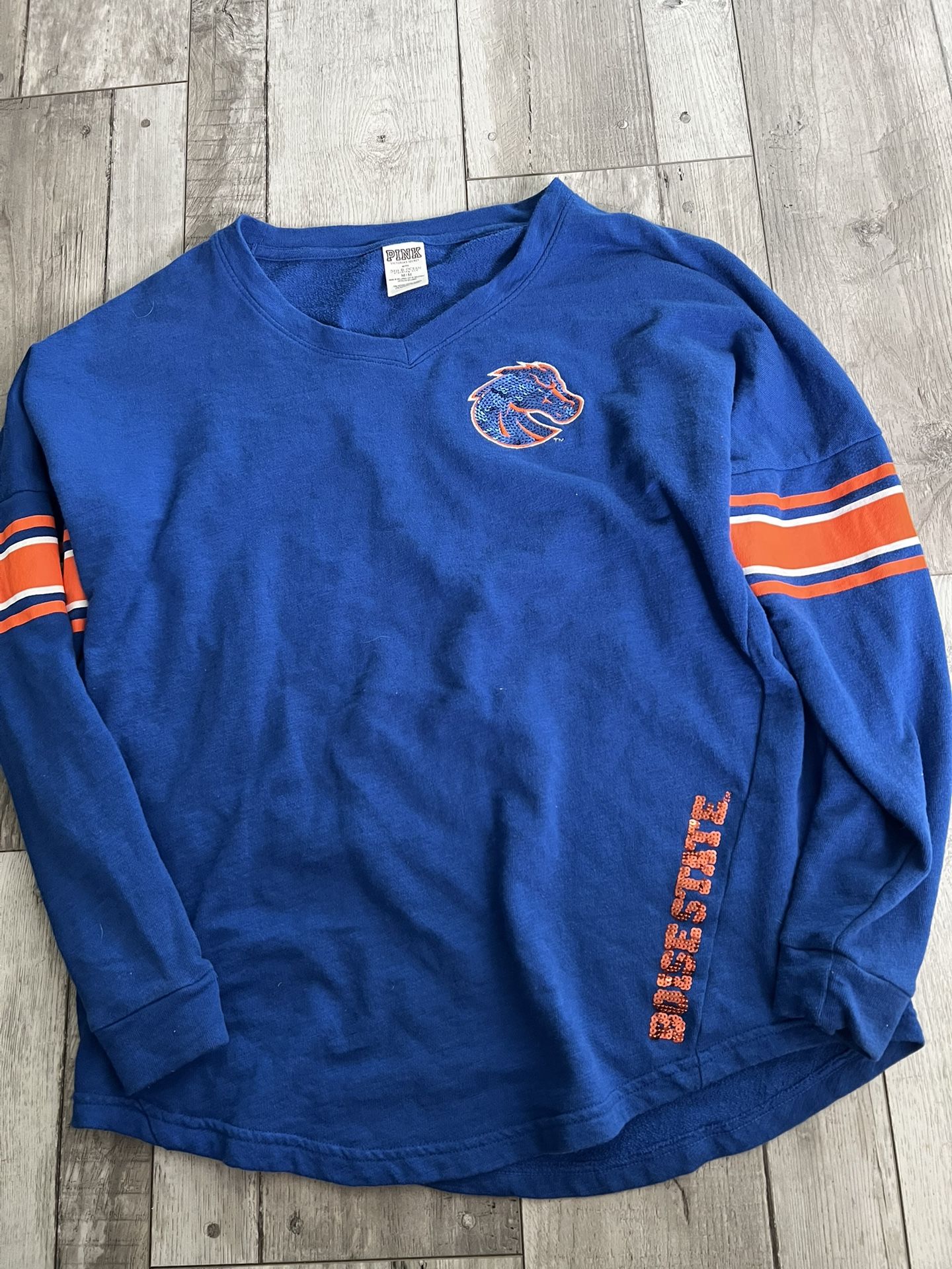 Victoria Secret Sequin Denver Broncos Sweatshirt Euc Medium 