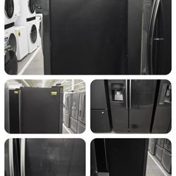 Samsung Black Stainless Steel Side By Side Refrigerator 