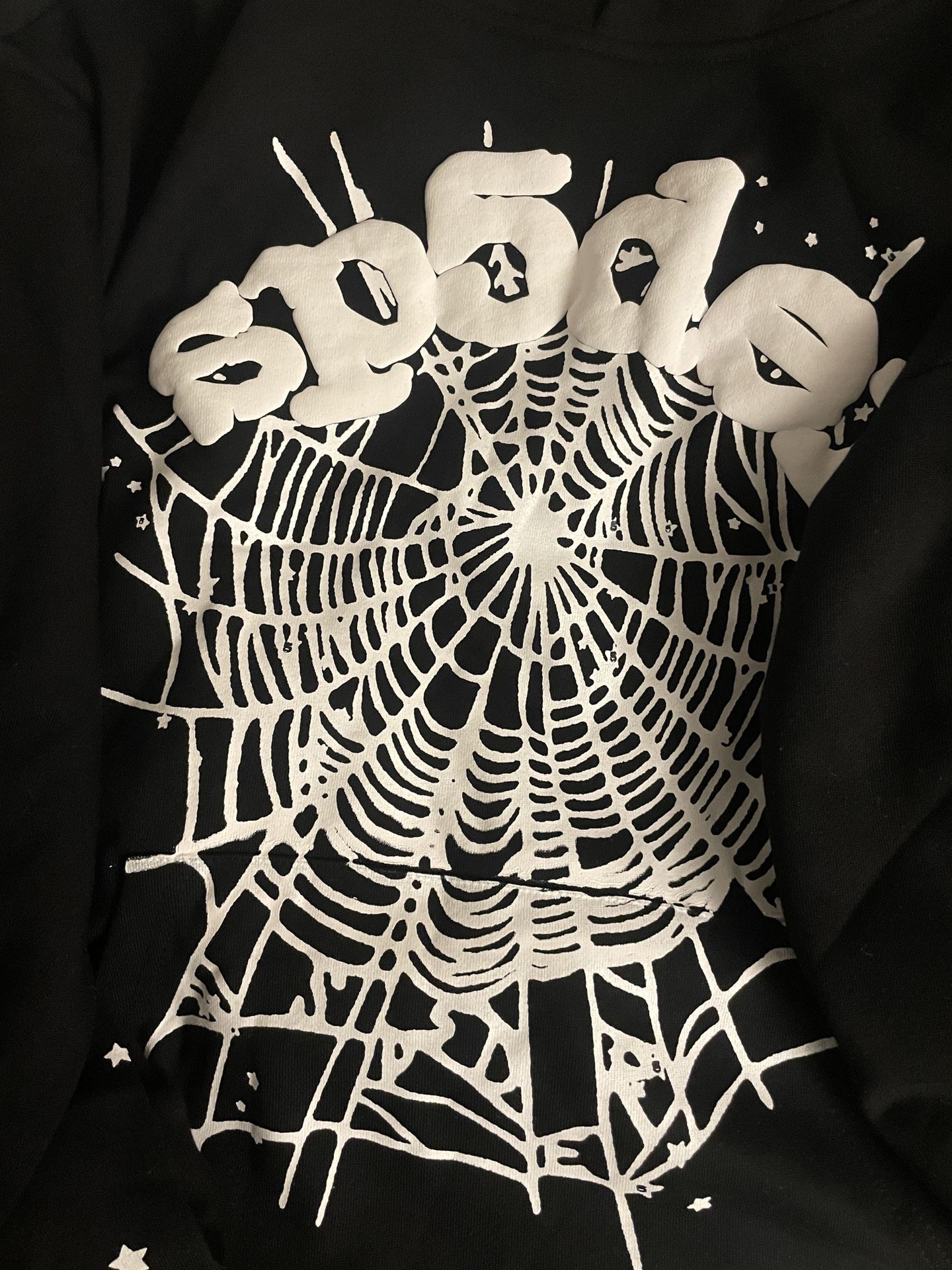spider hoodie black and white 