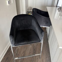 Velvet Black Bar chairs