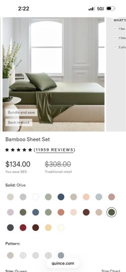 Organic Bamboo Quince bed sheets