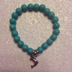 Beaded dolphin bracelet
