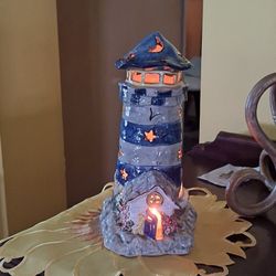 Novelty Nautical Lighthouse Tea Candle Holder