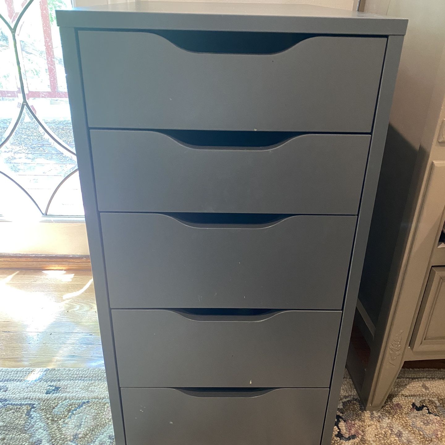 ikea grey dresser HAUGA 6-drawer dresser, gray, 543/8x181/8x331/8"