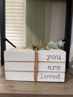 Decorative Wood Book Stack