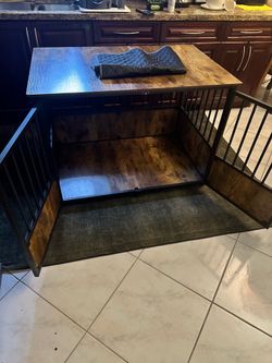 NEW KOOPRO 43.7" Inch Dog Crate Furniture with Cushion for Large Dogs