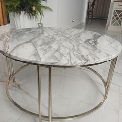 Marble stone concrete coffee table
