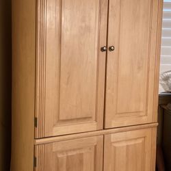 Solid Wood Armoire Desk