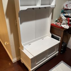 White Wooden Hall Tree (similar To Costco)