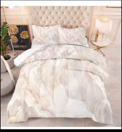 Natural Marble Bedding Set Full Size for Girls Women Teens