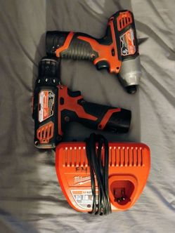 Milwaukee M12 impact and drill