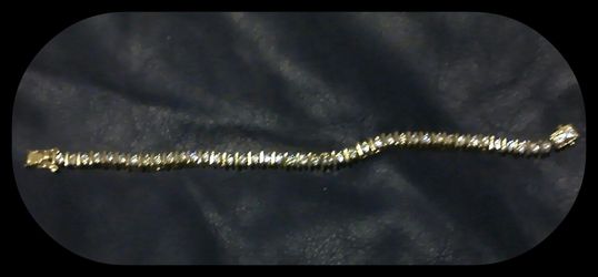 Gold and Diamond Tennis Bracelet