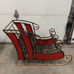 New Metal Decorative Christmas Holiday Sleigh