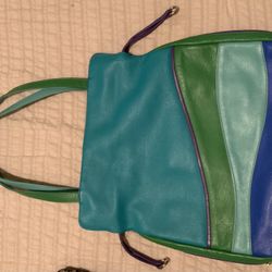 Beautiful Patch authentic Leather handbag. Very clean and toted twice. $20. Very Clean inside and out.