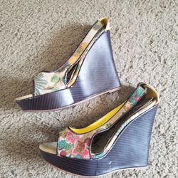 Yellow Wedge Heels