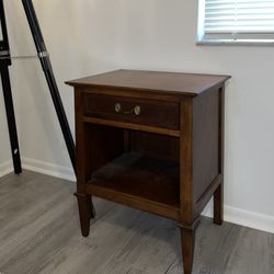Vintage Brown Wood Europa Night Stand By DREXEL