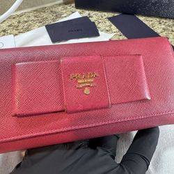 Prada Pink Ribbon Wallet