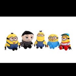 Illumination’s Minions And Gru Small Plush 5-piece Collector Set, Kids Toys For Ages 3 Up