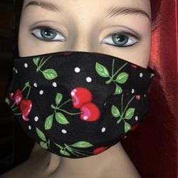 Cherry Facemask Retro Facemask Adjustable Reusable