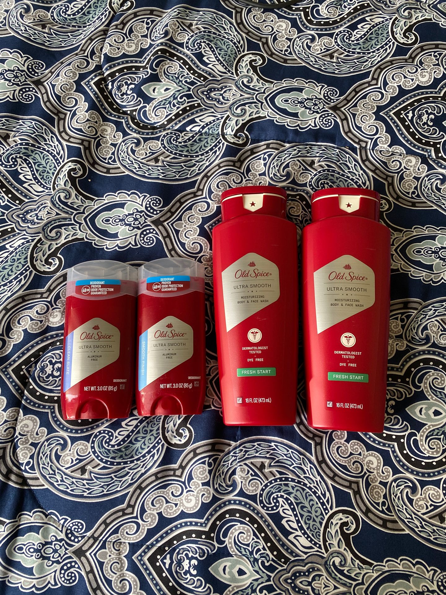 Old spice body wash and 2 deodorants