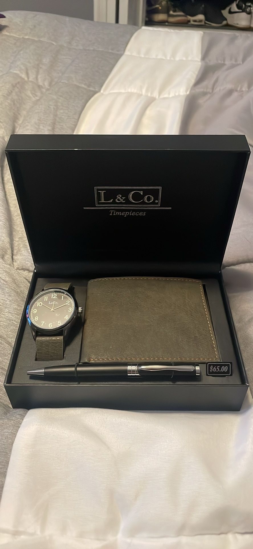 L&Co. Timepieces Watch, Wallet, and Pen Gift Combo Set