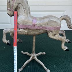 Metal Horse On Stand