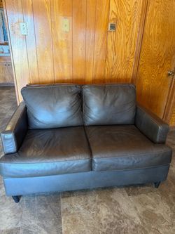 Faux Leather Loveseat