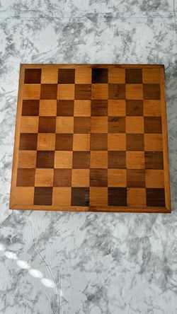 Vintage Wooden 14x14x1.5 Inches Chess/Checkers Board