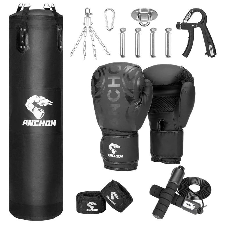 Punching Bag Set With Gloves and Accessories Boxing