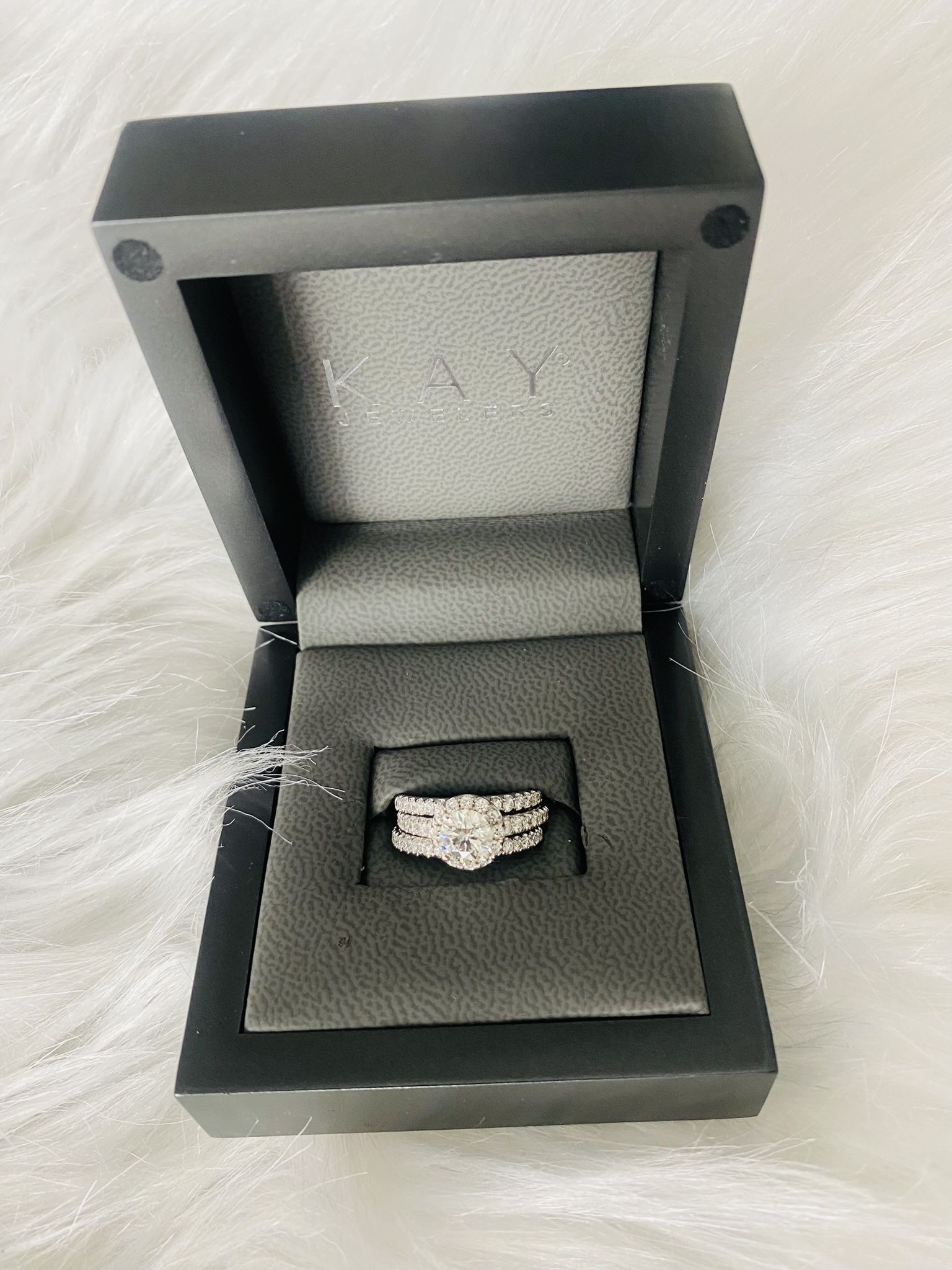 Tolkowsky Diamond Engagement Ring & Wedding Band Set