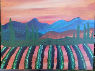 Hand panited canvas art 11 x 14
