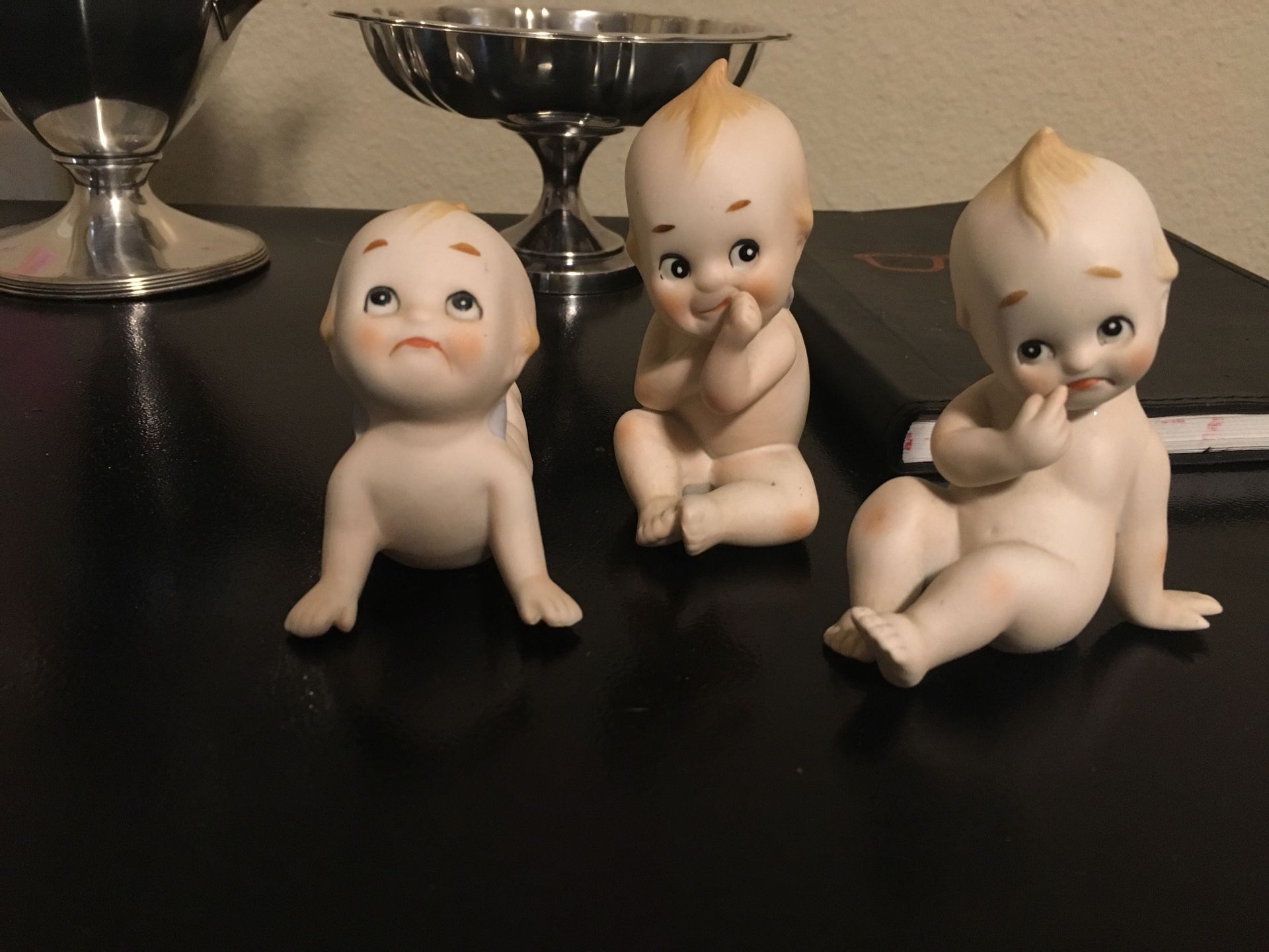 3 very cute vintage kewpie dolls bisque kw913 Japan