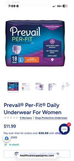 Prevail daily underwear