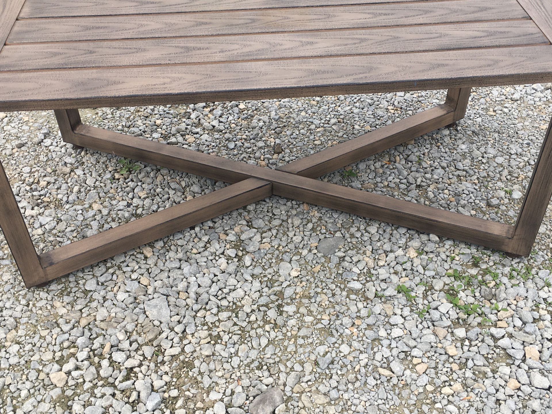 Metal coffee table - 41.75 x 21 x 18 tall
