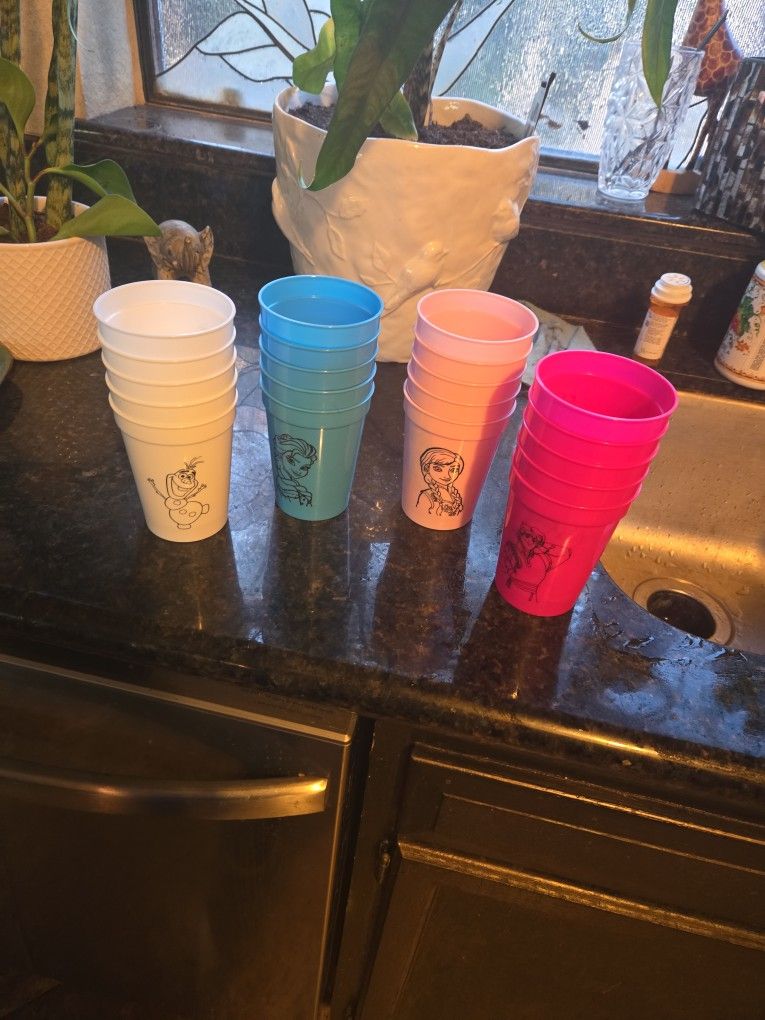 20 Frozen Caracter New Plastic 4in Cups