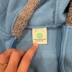 Fleece Baby Bunting Bodysuit – Infant One Piece Kids Hooded Romper Outerwear Toddler Jacket