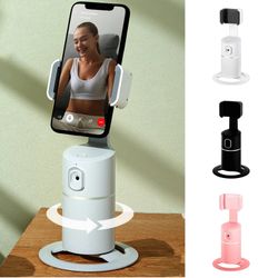 Adjustable Auto Face Tracking Gimal Stabilizer Mobile Phone Holder 360 Rotary Gimbal for Vlog Live Video (Black, White,pink)