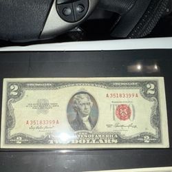 1953 Two Dollar Bill Misprint Off Center $80 OBO