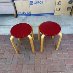 Two Stools - Solid Wood - $15 For Both