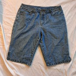 First Issue - A Liz Claiborne Company Classic Denim Skater Shorts