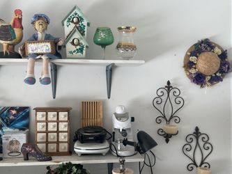 alot of home decorating lamps side table candles holder easter punny wall sconces coffee maker centerpiece flower cups plant pots chandelier 