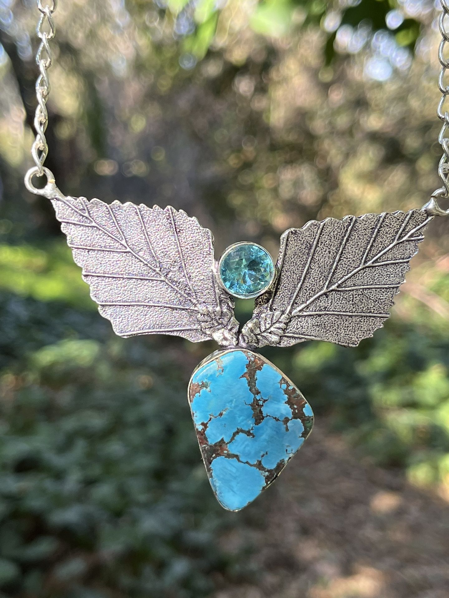 925 Silver Overlay Turquoise Pendant