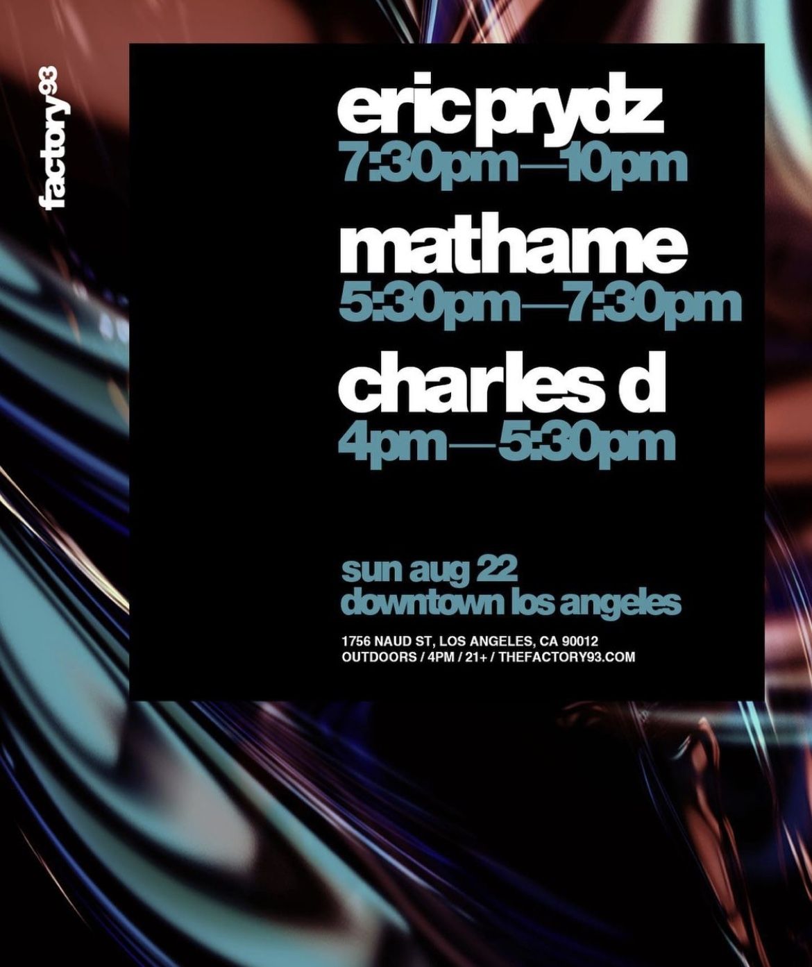 Mathame Eric Prydz At LA
